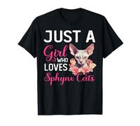 Sphynx Cat Girls Kid Women Just A Girl Who Loves Sphynx Cats T-Shirt