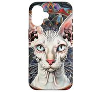 Sphynx cat Mandala Case for iPhone 16