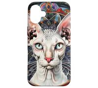 Sphynx cat Mandala Case for iPhone 16 Plus