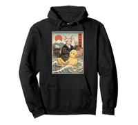 Sphynx Cat Ninja Japan Vintage Japanese Ukiyo-e Art Pullover Hoodie