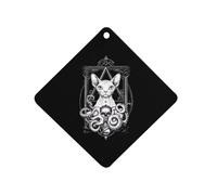 Sphynx Cat Octopus Skull Tentacles 1Pcs Car Air Freshener Automotive Aromatherapy Tablets Hanging Scented Cards for Room Bathroom Rhombus