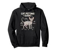 Sphynx Cat Petting Guide Funny Cat Lover Pullover Hoodie