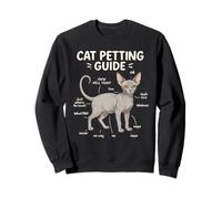 Sphynx Cat Petting Guide Funny Cat Lover Sweatshirt