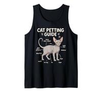 Sphynx Cat Petting Guide Funny Cat Lover Tank Top