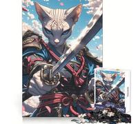 Sphynx Cat Samurai Jigsaw Puzzle for Adults 1000 Pieces Smart Game Tension Relief Pattern Assembly Heartfelt Gift 38x52cm