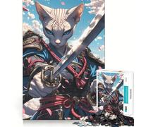 Sphynx Cat Samurai Jigsaw Puzzles for Adults1000 Pieces Smart Toy Soothing Play Accurate Cut Art Collectible 38x26cm