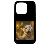 Sphynx Cat Selfie Funny Spooky Mummy Ghost Egyptian Tomb Case for iPhone 15 Pro