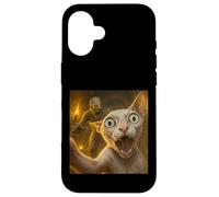 Sphynx Cat Selfie Funny Spooky Mummy Ghost Egyptian Tomb Case for iPhone 16