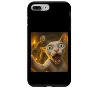 Sphynx Cat Selfie Funny Spooky Mummy Ghost Egyptian Tomb Case for iPhone 7 Plus/8 Plus