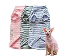 Sphynx Cat Summer Clothes - Pure Cotton, Skin-Friendly, Grey, Small