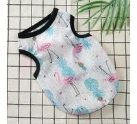 Sphynx Cat Vest Tshirt Summer Mesh Pet Sleeveless Clothes for Cats Shirts Sunscreen Clothing(Flamingo,L-suit 3.5-5kg)