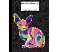 Sphynx Cat Women Sphynx Cat Gifts Men Art Sphynx Cat Composition Notebook 110 Pages Wide Ruled 8.5 x 11 in: Sphynx Cat Journal