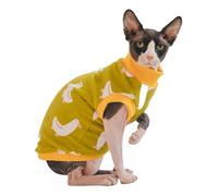 Sphynx Hairless Cat Summer Cotton T-Shirts Cat Vest Pet Clothes, Round Collar Vest Kitten Shirts Sleeveless, Cats & Small Dogs Apparel (Goose, XL (9-13 lbs))