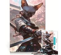 Sphynx Samurai Warrior Hard Jigsaw Puzzle for Adults 1000 Pieces Smart Toy Casual Fun Accurate Cut Artistic Gift 38x52cm