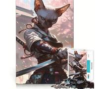 Sphynx Samurai Warrior Jigsaw Puzzles for Adults 1000 Pieces Mental Logic Toy Gentle Relax Firm Cut Santa Wish List 38x26cm