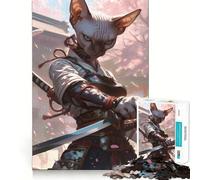 Sphynx Samurai Warrior Jigsaw Puzzles for Adults 1000 Pieces Mental Logic Toy Gentle Relax Firm Cut Santa Wish List 50x75cm