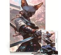 Sphynx Samurai Warrior Jigsaw Puzzles for Adults 1000 Pieces Mental Logic Toy Gentle Relax Firm Cut Santa Wish List 38x26cm