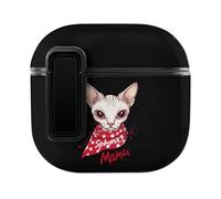 Sphynxs Mama Cat Cute Case PC Earbud Cases Protective Cover Compatible for AirPods 4