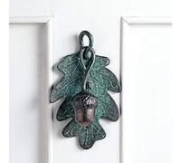 Aged Verdigris Finish Oak Leaf and Acorn Door Knocker