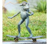 SPI Aluminum Radical Skateboarding Frog Garden Statue