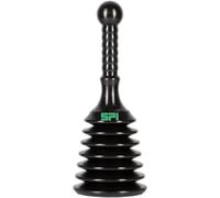 SPi Sink and Drain Plunger for Bathrooms, Kitchens, Sinks, Baths and Showers. Small and Powerful, Commercial Style 'Plumbers Plunger' with Large Bellows
