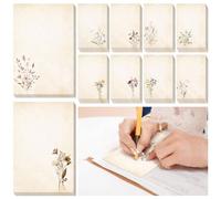 Spiareal 100 Pcs Blank Note Cards Blank Decorative Notecards Index Cards Bulk Thank Greeting Notecards for DIY School Office Wedding Baby Shower (Multicolor,4 x 6 in,Vintage Wildflowers)