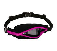 SPIbelt Kids No-Bounce Belt with Hole for Insulin Pump, Medical Devices or Headphones for Active Kids! (Black with Hot Pink Zipper)