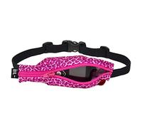 SPIbelt Kids Pocket Belt, Expandable Pocket, Adjustable Waist, No Logo, No Bounce, Vail/Pink Cheetah with Hot Pink Zipper, S