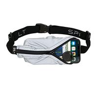 SPIbelt Large Pocket Running Belt for Women Men, Phone Holder for Running, Running Fanny Pack for Women Men, Holder for Phone, Running Waist Pack, No Bounce, Reflective with Black Zipper, XL