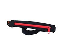 SPIbelt Performance Series Running Belt - Large Pocket with Gel Loops (Black with Red Zip)