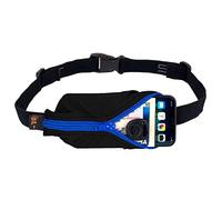SPIbelt Running Belt Large Pocket, No-Bounce Bum Bag for Runners, fits iPhone 6 7 8-Plus X Athletes and Adventurers (Black with Blue Zipper, 25" Through 47")