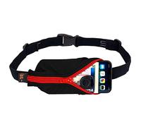 SPIbelt Running Belt Large Pocket, No-Bounce Bum Bag for Runners, iPhone 6 7 8-Plus X Athletes and Adventurers (Black with Red Zipper, 25" Through 47")