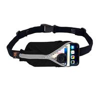 SPIbelt Running Belt Large Pocket, No-Bounce Bum Bag for Runners, iPhone 6 7 8-Plus X Athletes and Adventurers (Black with Titanium Zipper, 25" Through 47")