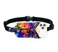 SPIbelt Running Belt Large Pocket, No-Bounce Bum Bag for Runners, iPhone 6 7 8-Plus X Athletes and Adventurers (Rave with Black Zipper, 25" Through 47")