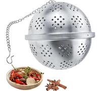 Spice Ball Extra Large for Cooking, Tea Infuser, Stainless Steel Tea Ball Strainer Spice Infuser, Soup Seasonings Seperation Basket with Extended Chain Hook for Brewing Tea Spices Seasonings