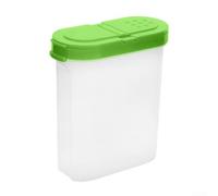 Spice Bottles with User Friendly Double Lid Clear Storage for Easy Organization in the Kitchen (Green)