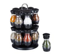 Spice carousel Herb Storage Rack 16 Jars Spice Organiser Rotating Spice Rack
