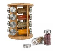 Spice carousel, spice rack, spice organiser, spice jars, bamboo