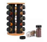 Spice carousel, spice rack, spice organiser, spice jars, bamboo