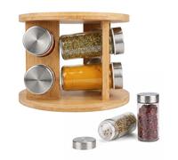 Spice carousel, spice rack, spice organiser, spice jars, bamboo