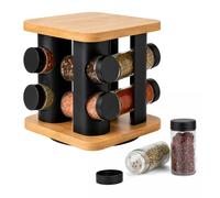 Spice carousel, spice rack, spice organiser, spice jars, bamboo
