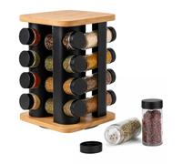 Spice carousel, spice rack, spice organiser, spice jars, bamboo