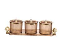 ＡＷＨＡＯ Spice Container Set: Sugar Bowl, - Stylish and Simple Set, Brown