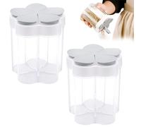 Spice Containers Set - 2 Camping Spice Containers, 9 x 9 x 11 cm, 5-in-1 Design, Leak-Proof and Moisture-Proof, Ideal for Outdoor Travel, Picnics, and Camping, Made from Food-Grade PP and PS