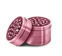 Spice Grinder, Herb Grinder for Dry Herbs, Metal Premium Magnetic Grinder, Aluminum Portable Grinder for Dry Herbs and Spices - 60mm (Pink)