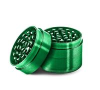 Spice Grinder, Herb Grinder for Dry Herbs, Metal Premium Magnetic Grinder, Aluminum Portable Grinder for Dry Herbs and Spices - 60mm (Green)