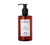 Spice Handwash Liquid Soap and Body Wash 300ml (Amber Bottle)- Natural Moisturising Handwash, Hydrating Vegan Cruelty Free, Shower Luxury Hand Wash, Bathroom Soap in Sweet Woody Scent Made in England