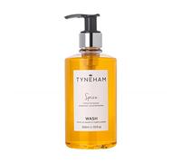 Spice Handwash Liquid Soap and Body Wash 300ml (Clear Bottle)- Natural Moisturising Handwash, Hydrating Vegan Cruelty Free, Shower Luxury Hand Wash, Bathroom Soap in Sweet Woody Scent Made in England