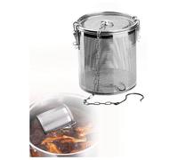 Spice Infuser Basket Strainer Mesh Stainless Steel Strainer Basket with Chain，High-Density Perforations(20 x 19.5 cm)