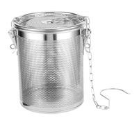 Spice Infuser for Cooking 4 x 4" Stainless Steel Spice Infuser Resuable Mesh Tea Strainer Sturdy Tea Ball for Loose Leaf with Lid & Chain Hook for Kitchen